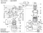 Bosch 0 601 971 141 GAS 1000 RF Industrial Vacuum Cleaner 110 V / GB Spare Parts GAS1000RF